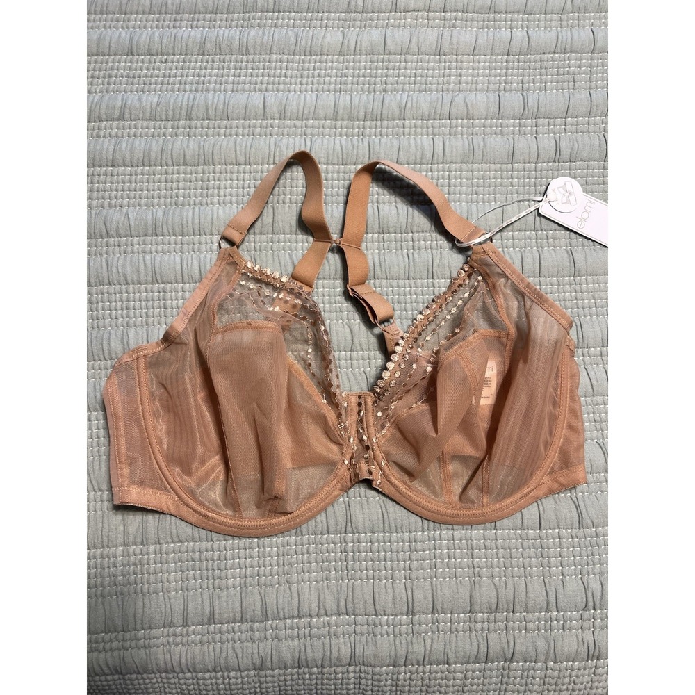 NWT Elomi EL8900 Matilda Underwire Plunge Side Support Bra 40I US / 40G UK